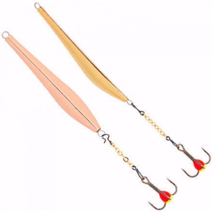 Блесна вертикальная зимняя LUCKY JOHN DIAMOND BLADE с цепью и тройниками 40Mm Gc Блистер LJDD45-GC