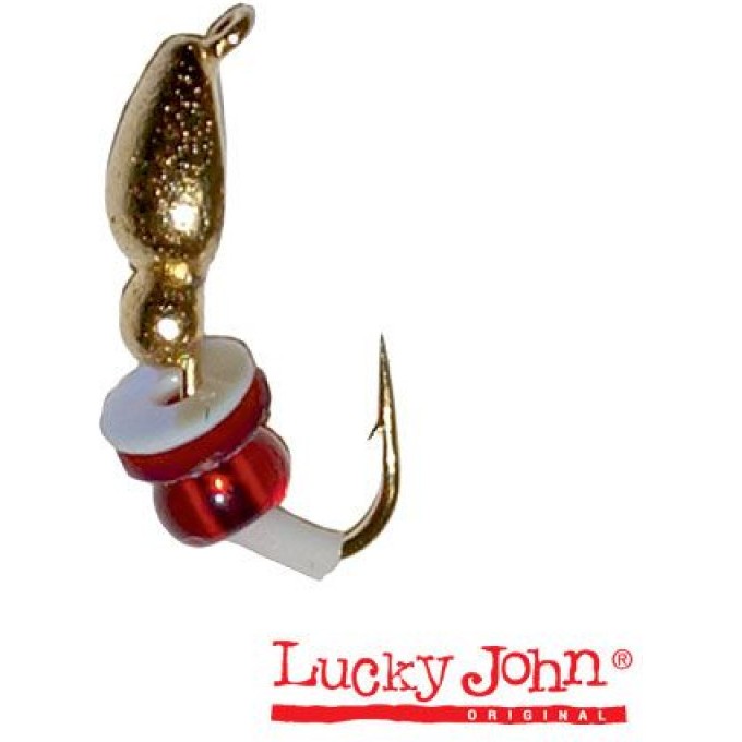 Мормышка вольфрамовая LUCKY JOHN ЖУК с петелькой пайетом и бисером 40мм, цвет g LJ22040-02