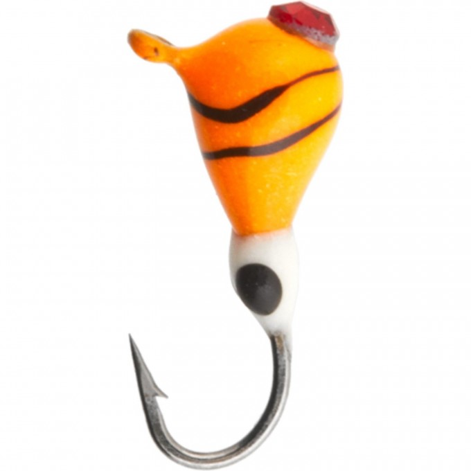 Мормышка вольфрамовая LUCKY JOHN КАПЛЯ с петелькой крашеная с камнем 40мм, цвет 285 LJ32040-285