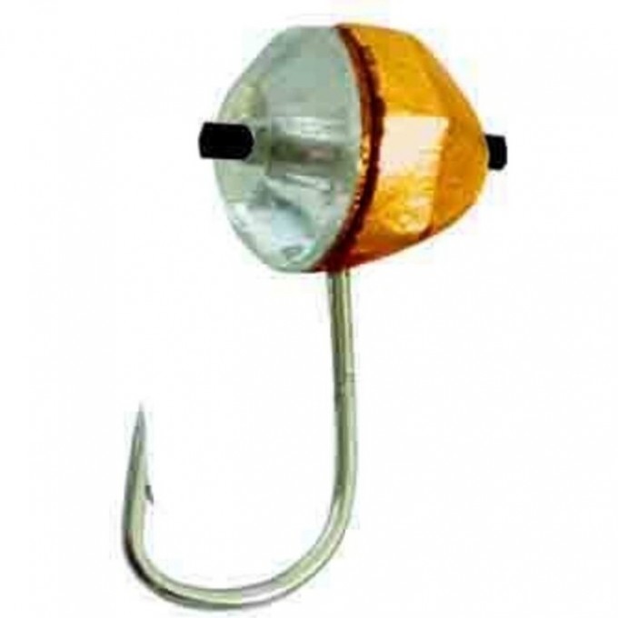 Мормышка вольфрамовая LUCKY JOHN КРУГЛАЯ граненая с отверстием, кембриком и кристаллом Swarovski 40мм, цвет 17 LJ05040-110