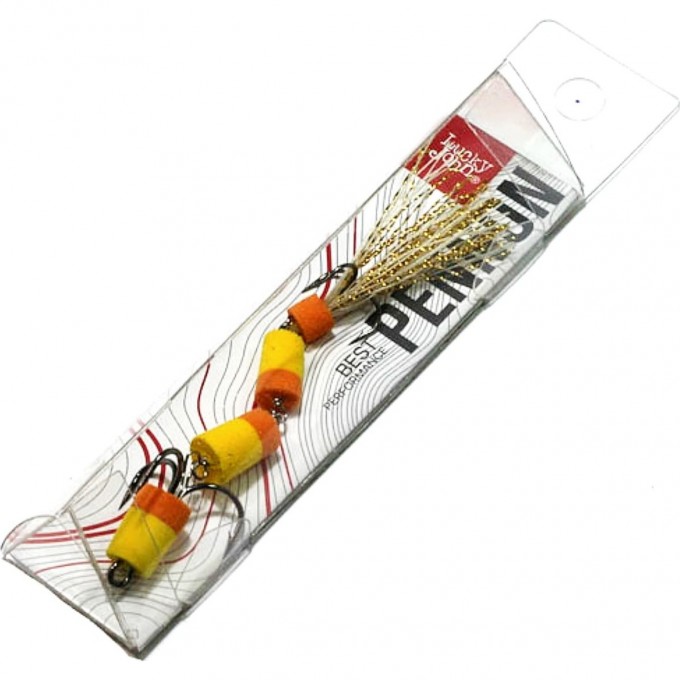 Приманка джиговая LUCKY JOHN PENNON 25, цвет желтый/оранжевый в блистере FB3003292