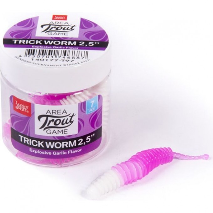 Слаги съедобные искусственные LUCKY JOHN PRO SERIES TRICK WORM 2.0in (51 мм), цвет t97, 10 шт 140160-T97