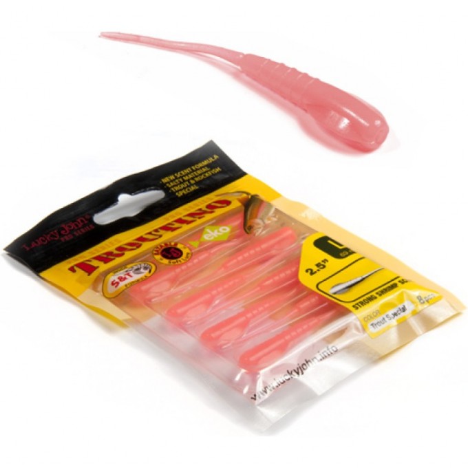 Твистеры съедобные LUCKY JOHN PRO SERIES TROUTINO, 1.7 in (43 мм), цвет s20, 12шт 140124-S20