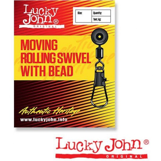 Вертлюги с застежкой скользящие LUCKY JOHN MOVING ROLLING AND INTERLOCK 00L 5Шт. LJ5054-00L