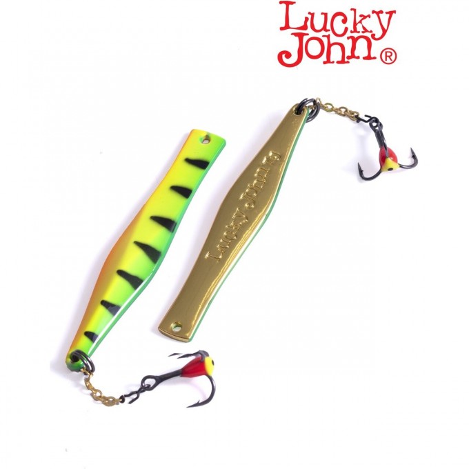 Блесна вертикальная зимняя LUCKY JOHN KALOMIES с цепочкой и тройником 60мм TIGER LJK60-T