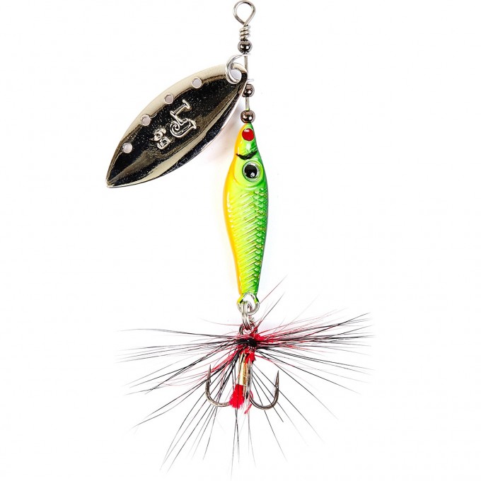 Блесна вращающаяся LUCKY JOHN TRIAN BLADE LONG 6 г, цвет 008 LJTBL6-008