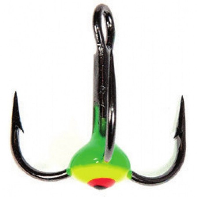 Крючок-тройник для приманок LUCKY JOHN с каплей цветной, №10, цвет gyf LJ99040-14