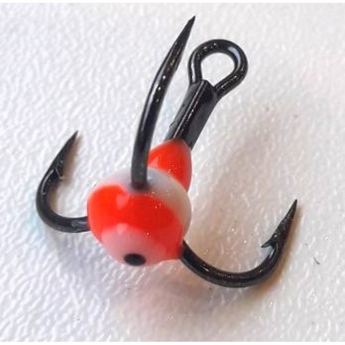 Крючок-тройник для приманок LUCKY JOHN с каплей цветной, №10, цвет rfr LJ99040-13