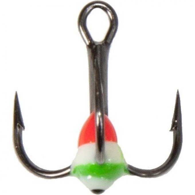 Крючок-тройник для приманок LUCKY JOHN с каплей цветной, №10, цвет ryb LJ99040-10