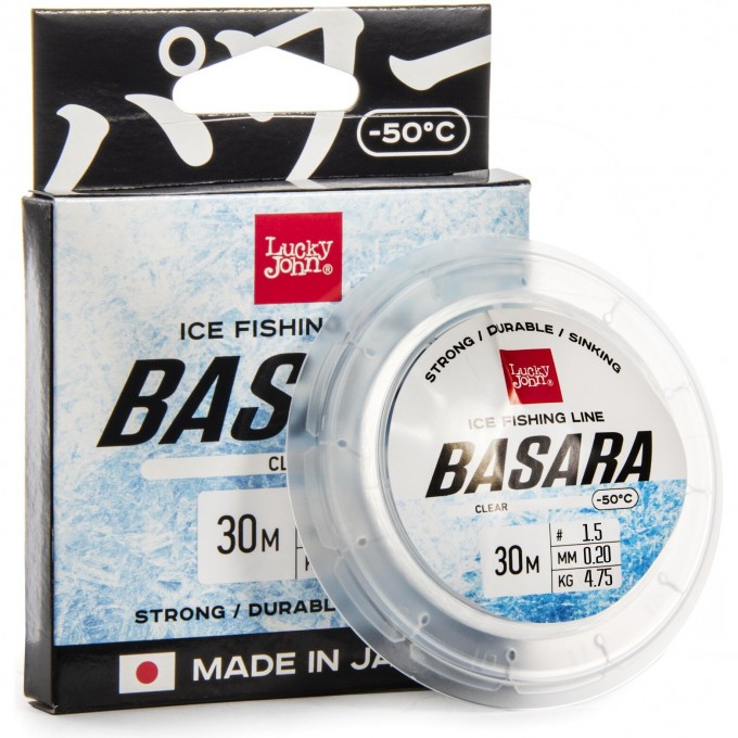 Леска монофильная зимняя LUCKY JOHN BASARA Clear 030/020 LJ4003-020