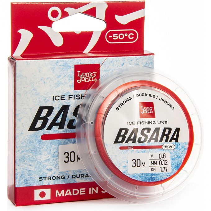 Леска монофильная зимняя LUCKY JOHN BASARA Red 030/012 LJ4002-012