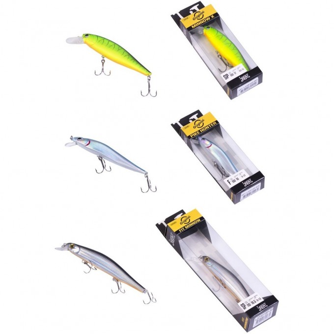 Набор воблеров LUCKY JOHN ORIGINAL PILOT-X 04 SET 3шт. LJVO-004SET