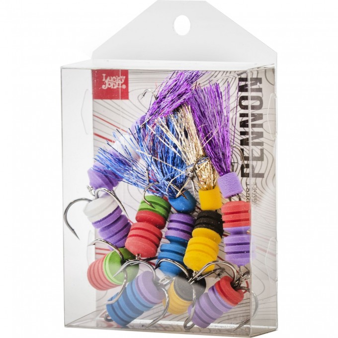 Приманка джиговая LUCKY JOHN PENNON BARBELLWORM MIX4 5шт. LJPB002-04