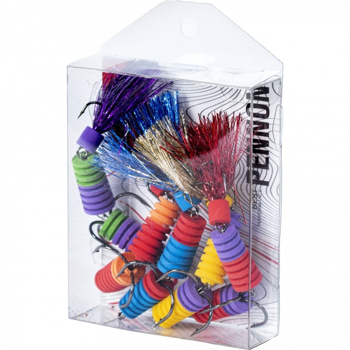 Приманка джиговая LUCKY JOHN PENNON SLOTWORM MIX3 5шт. LJPB004-03