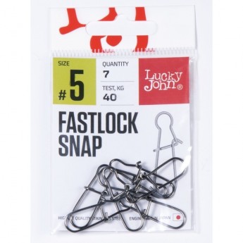 Вертлюги с застежкой LUCKY JOHN PRO SERIES ROLLING SWIVEL FASTLOCK 002 7Шт.
