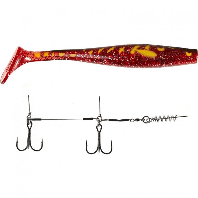 Виброхвосты LUCKY JOHN 3D BBS SERIES KUBIRA SWIM SHAD 9,0in (22,86)/PG25 1шт.+STINGER L 140433SET-PG25