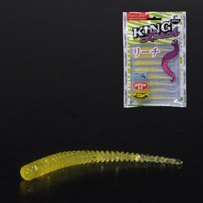 Слаги съедобные искусственные LUCKY JOHN PRO SERIES KING LEECH 2in (5 см), цвет 071, 9шт. 140152-071