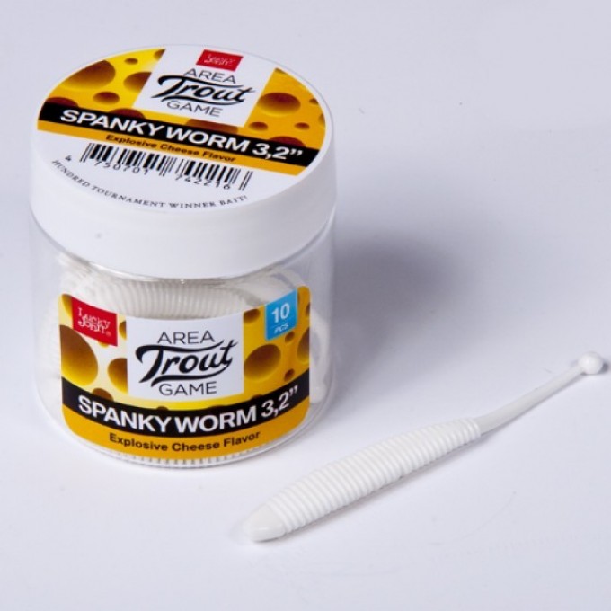 Слаги съедобные искусственные LUCKY JOHN PRO SERIES SPANKY WORM 3.2in (8 см), цвет 026 10Шт. 140161-026